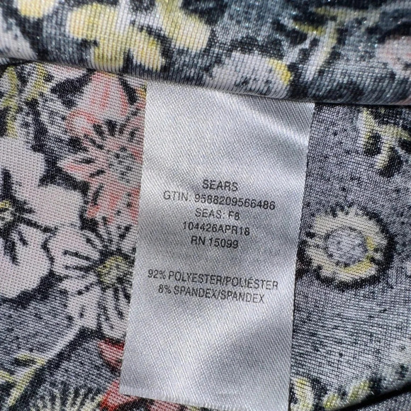 Sears Roebuck Girls Black w/ Flowers Floral Velvet Sundress Dress Large 14-16 - Picture 9 of 10